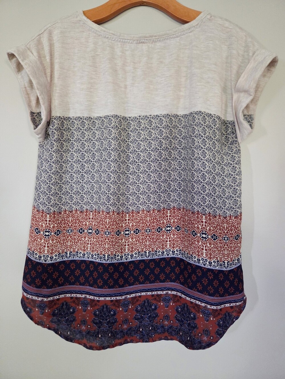 Mason & Belle Mixed Fabric Top Small - Picture 7 of 7